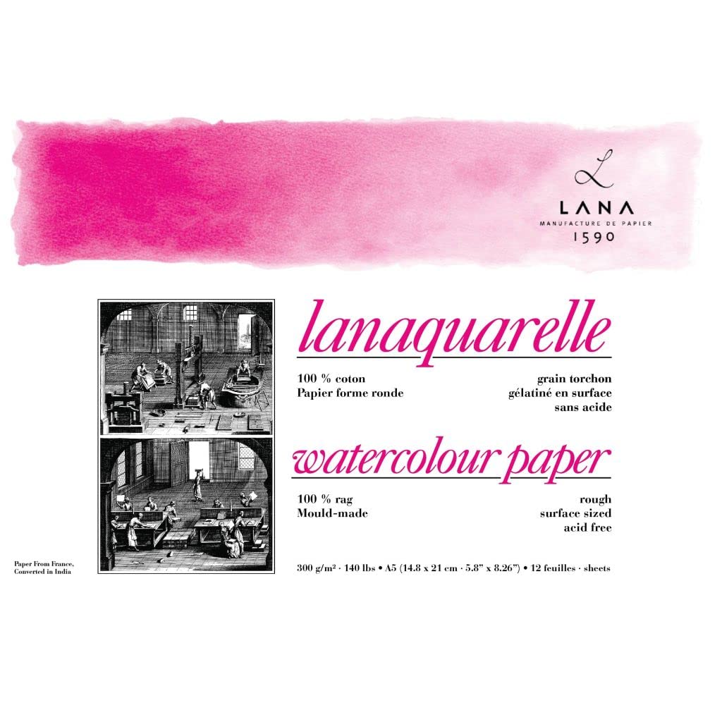 Lanaquarelle Watercolour Paper - 12 Sheets -3