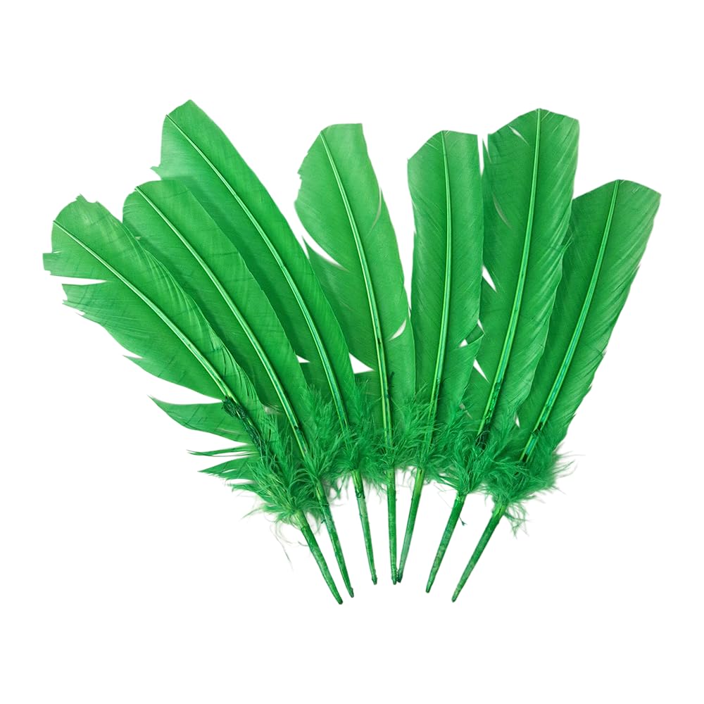 Turkey Feather Green, Pack of 6