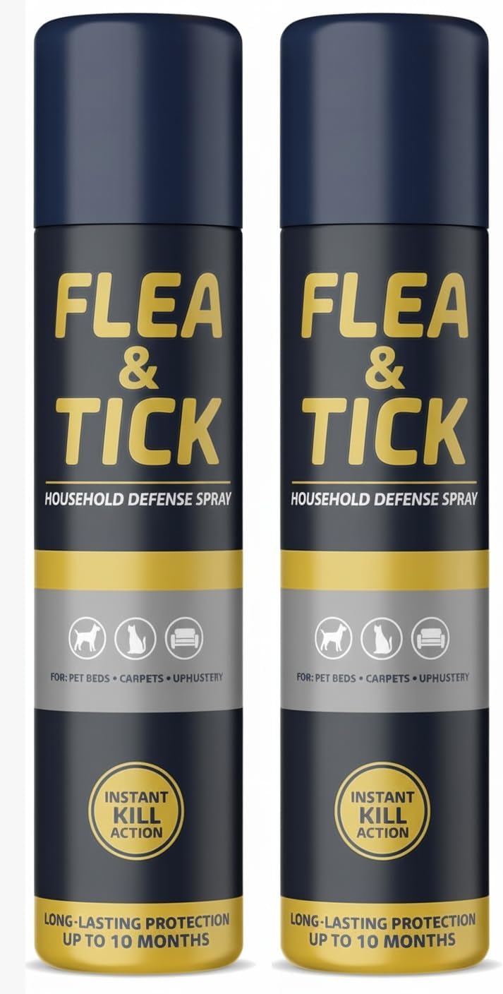 2 X 200ml Household Flea, Killer, Spray Ideal For Pet Beds And Soft Furnishings Kill Fleas Instantly