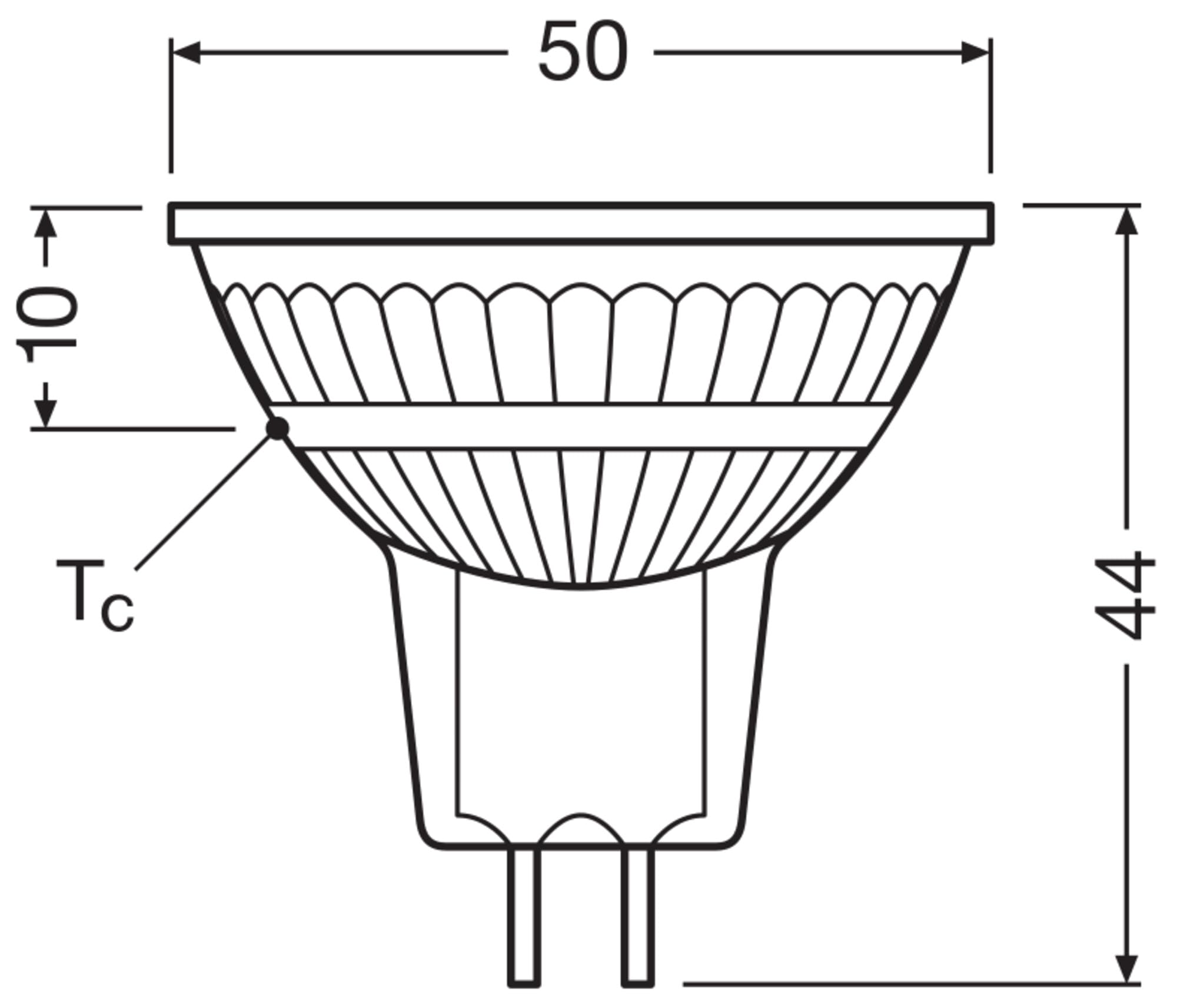 OSRAM LED BASE MR16, paquete de 50 bombillas de baja tensión, reemplaza | , LED Lamps, 50.00 Millimetres dia, , Paquete de 50
