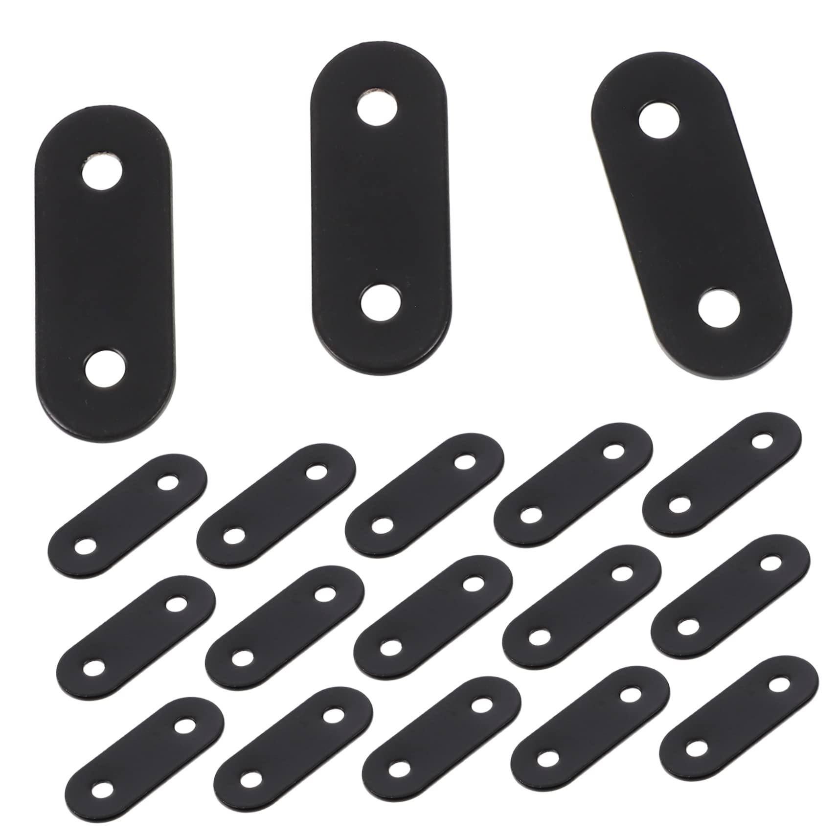 NAMOARLY Set of 20 Flat Plate Brackets Steel Corner Bracket Mending Plates Metal Brackets