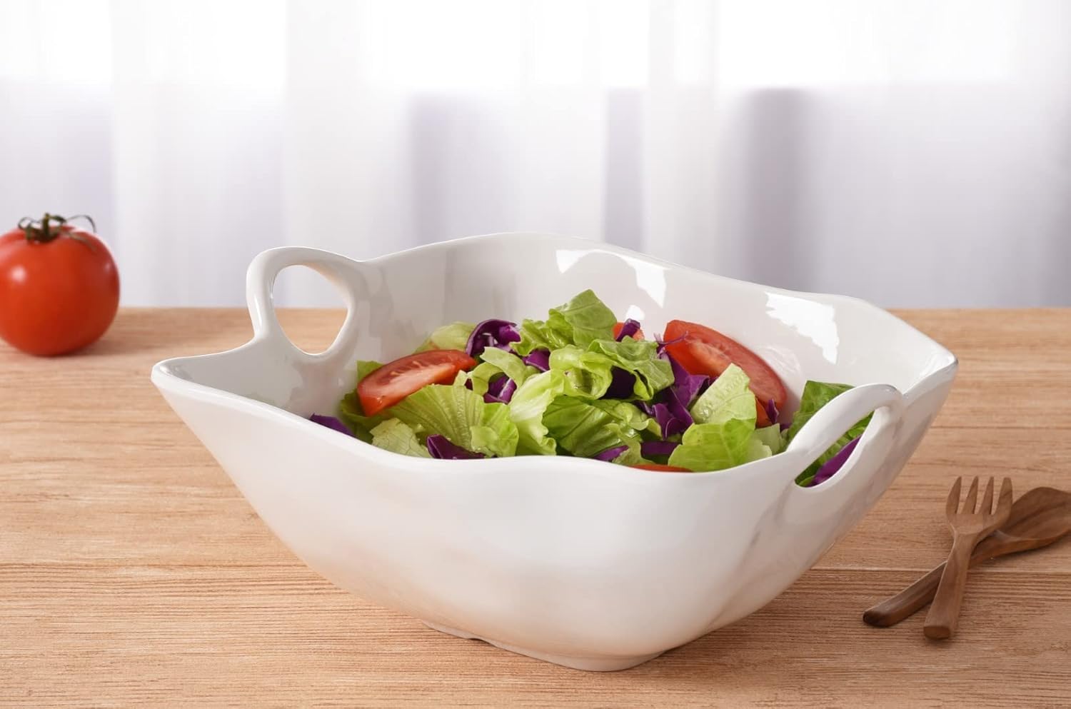Pampa Bay Shatterproof Melamine Large Bowl, 10.3 Inch, Food, Freezer, Dishwasher Safe, White