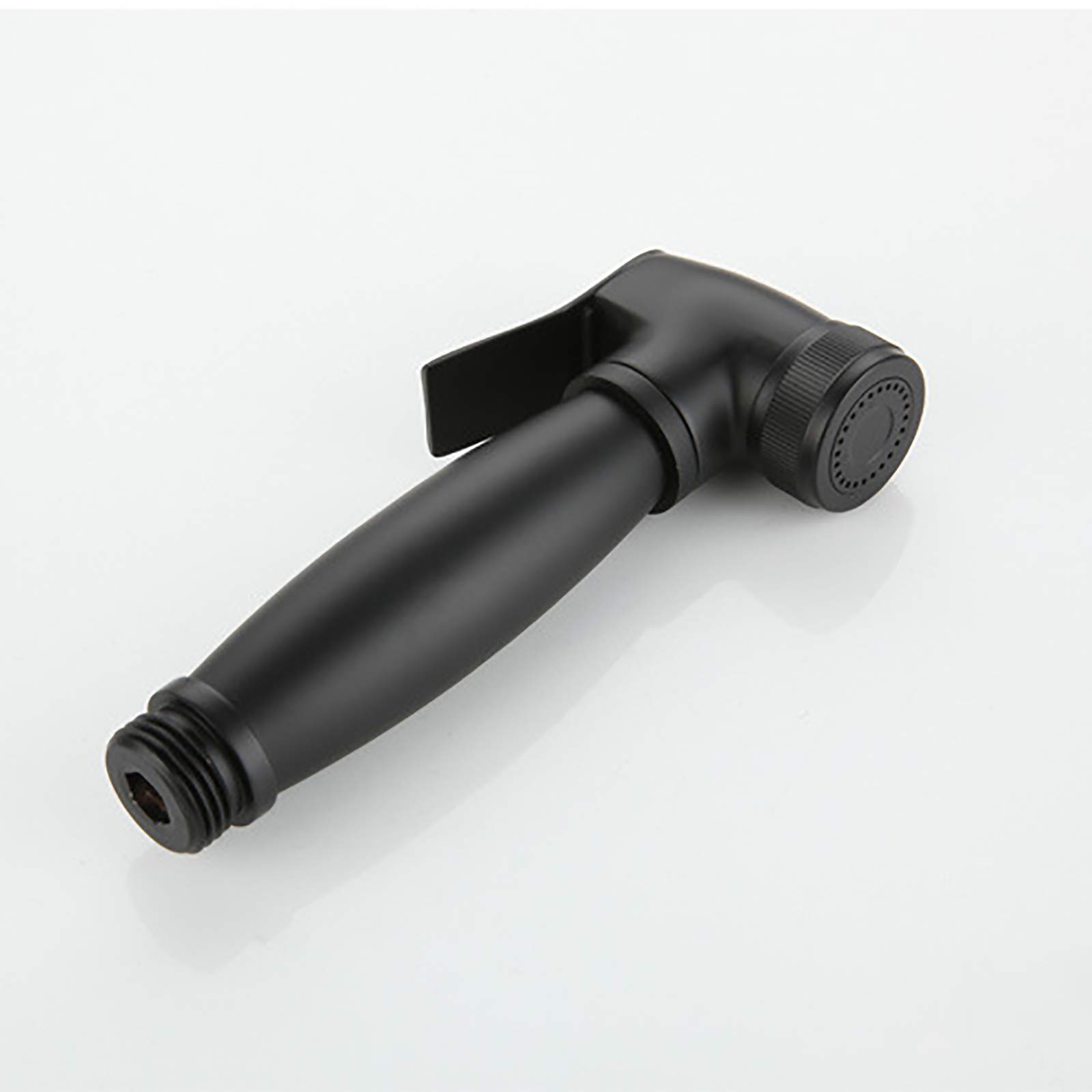 Spray bidet portatile per WC, kit spray bidet nero da parete per WC, set spray per pannolini lavabili in ottone per bagno con acqua calda e fredda per l'igiene personale, tubo flessibile (acciaio in