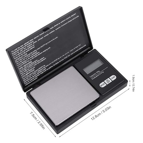 Miniatura 9 de Báscula digital portátil para joyería con pantalla LED retroiluminada, plataforma de acero inoxidable, escala de gramos, 4 modos de peso GOzOztDWT