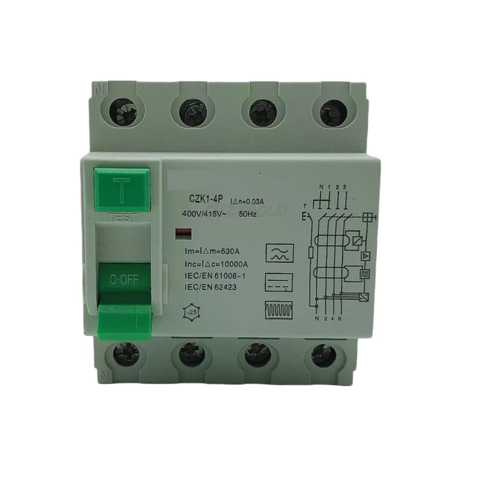 Disjoncteur différentiel 10KA 4P 16A 30mA RCCB RCD type B NISZA 230V