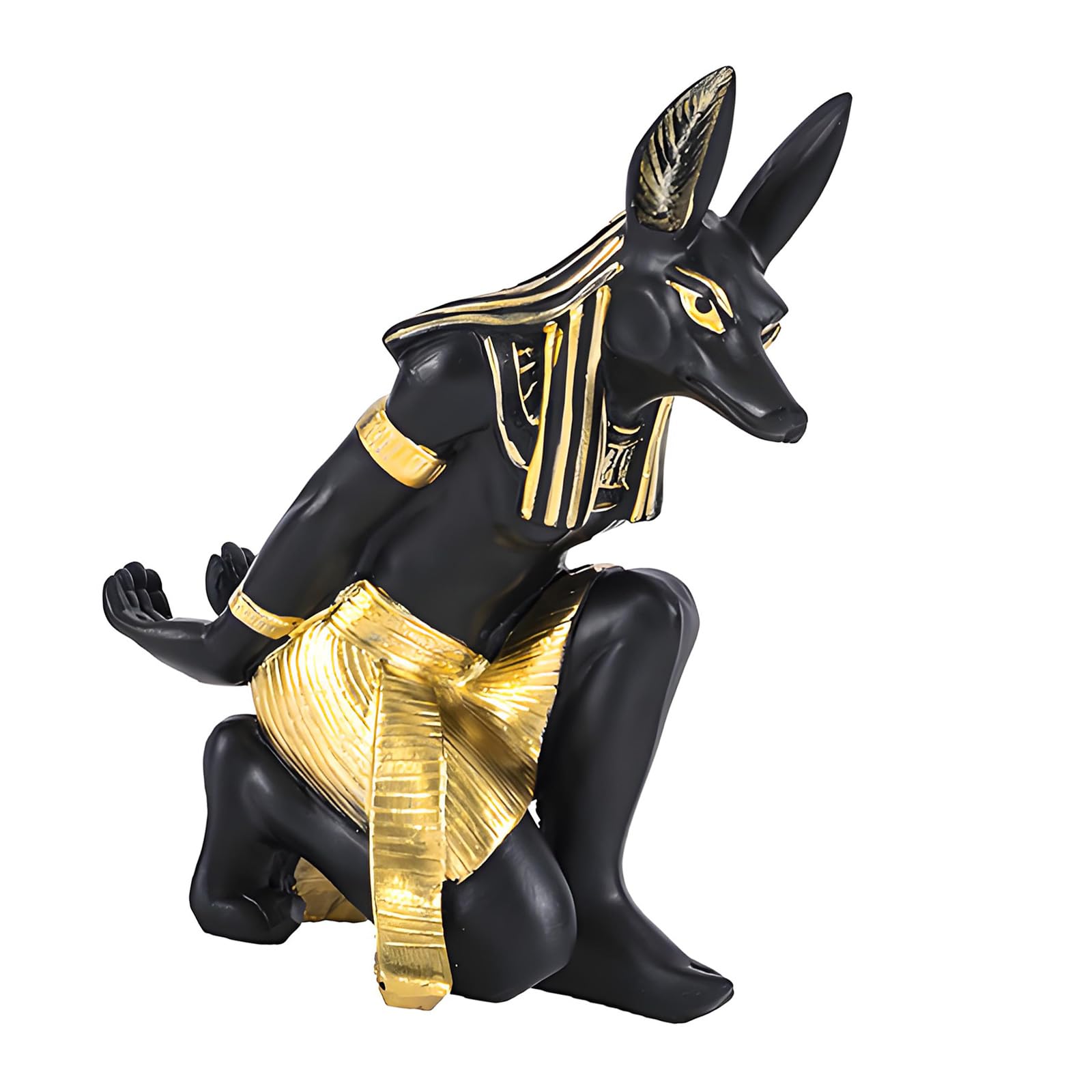 Kalttoy Anubis Creative Egyptian God Wine Shelf Elegant Resin Bastet Statue Wine Bottle Rack For Theme Night And Party Gift Resin Shelf