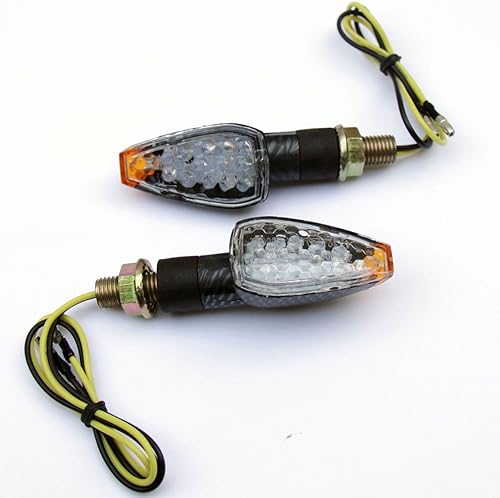 Carbon LED Motorcycle Turn Signal Blinkers Side Marker Indicators Blinkers Compatible for Kawasaki Ninja H2R