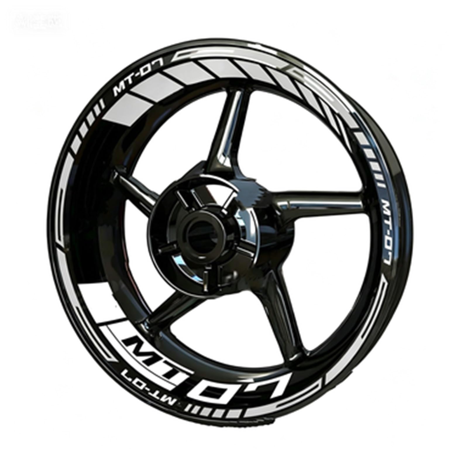 Motorcycle for Yamaha MT-07 MT07 2025-2019 Wheel Stickers Night Reflective Decorative Rim Motorbike(Color15)
