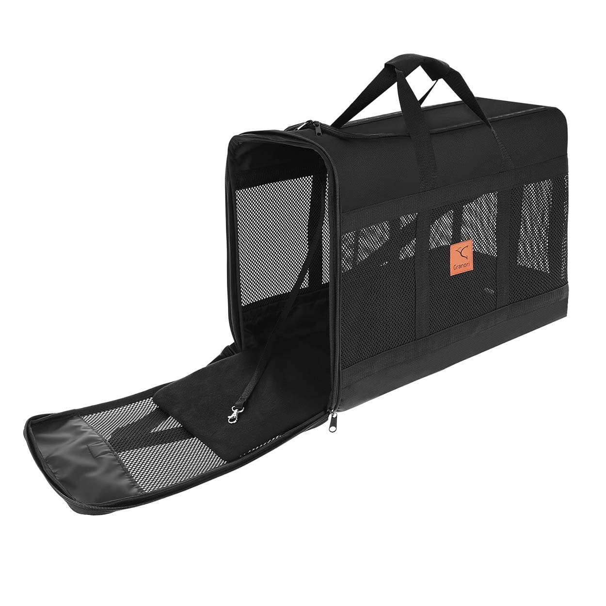 Hundetasche 55x40x23 cm Flugzeug Hundetransporttasche/Hundetragetasche | Leichte Tiertransporttasche für Hund & Katze bis 15 kg | Große Tier Box Tasche für z. B. Eurowings & Lufthansa Flug