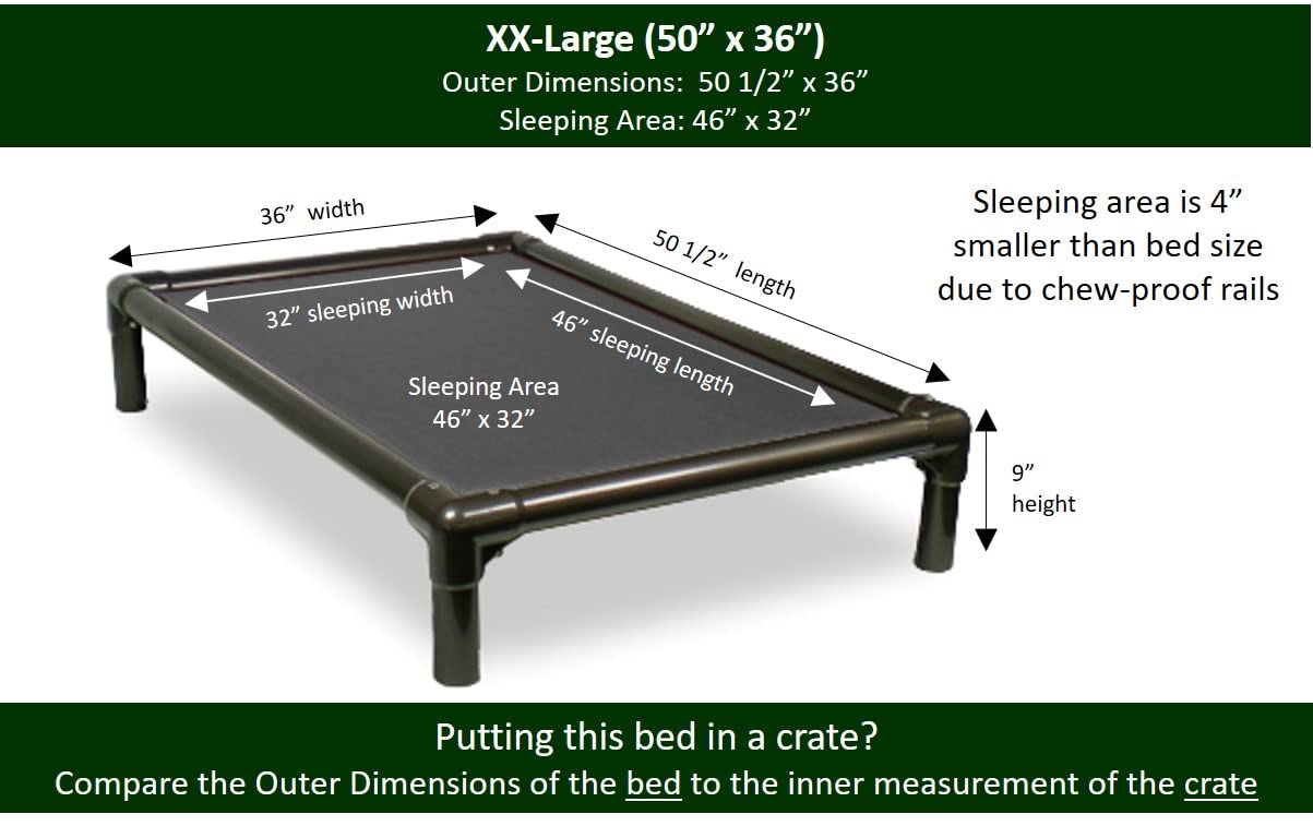 Kuranda Chewproof Dog Bed - Walnut PVC - 50