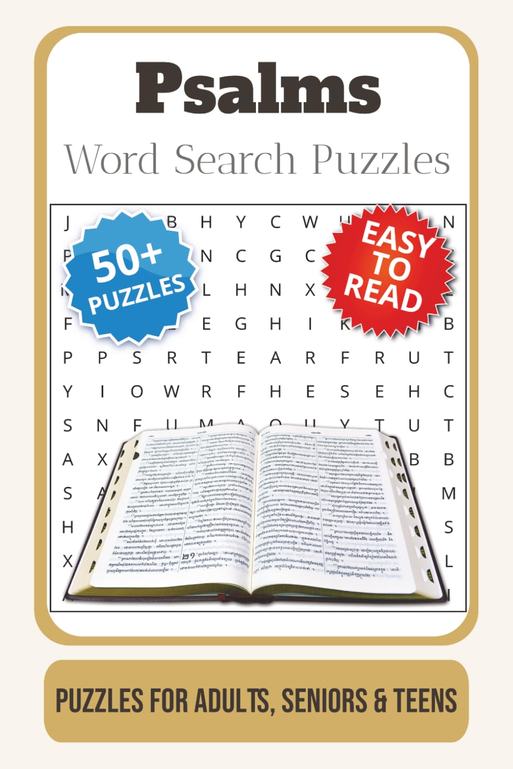 Psalm Word Search Puzzle Book: Word Searches with Easy to Read Print about Psalms, Scripture, Worship, and More | 6x9 inches, 110 pages | 50+ puzzles … Gift for Vacations, Holidays and Free Times