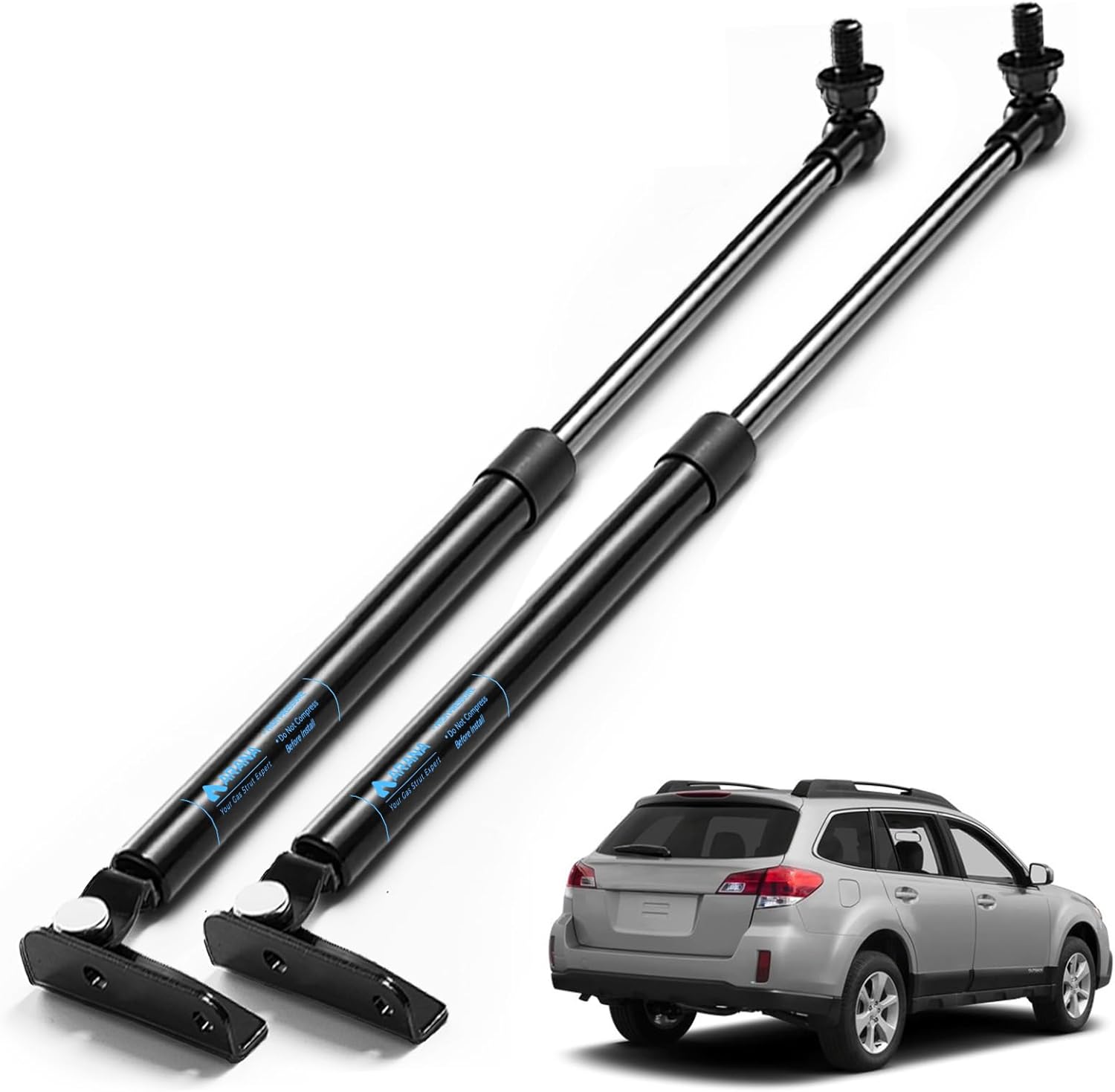 ARANA Rear Hatch Trunk Struts for 2010-2014 Subaru Legacy & Outback 2.5i/3.6R/Base/Limited Wagon, PM3074LR Liftgate Lift Support Shocks with Brackets, 2 Pcs(Not Fit Forester or Impreza Outback)