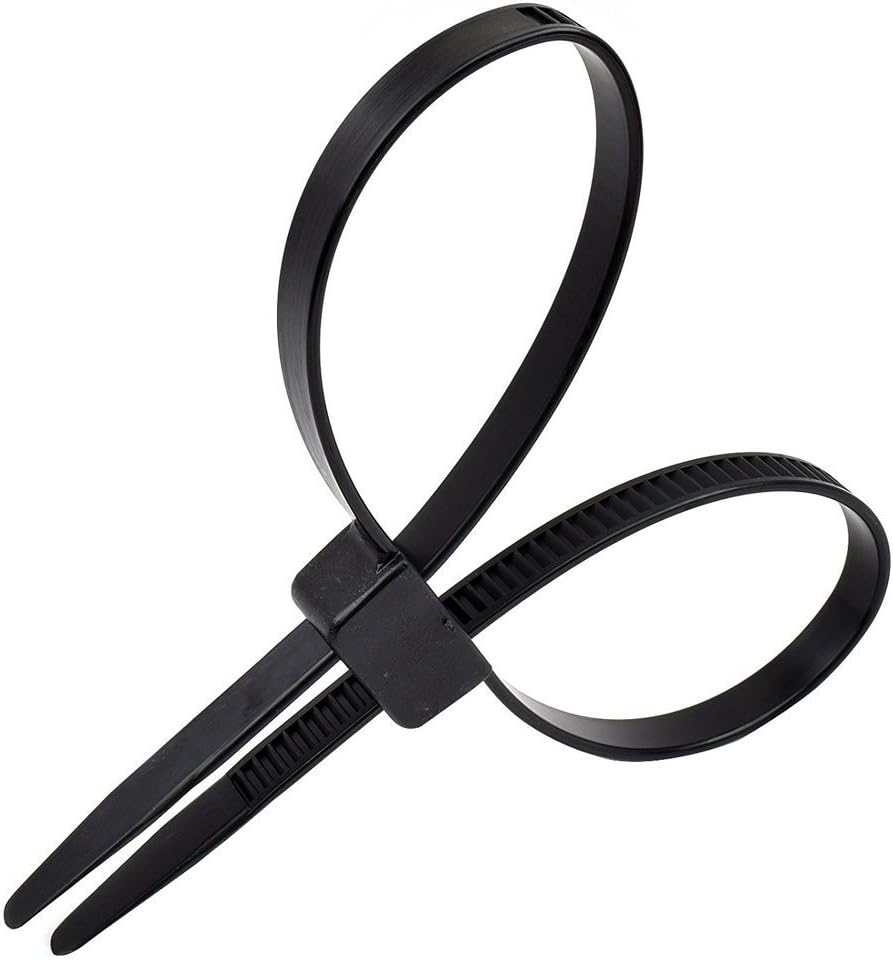 TUOKAY Extra Heavy Duty Zip Ties, Set of 6 Double Locking Nylon Large Zip Ties Disposable Sturdy and Strong Restraints | Tensile Strength: 250LBS | Length: 27 1/2"