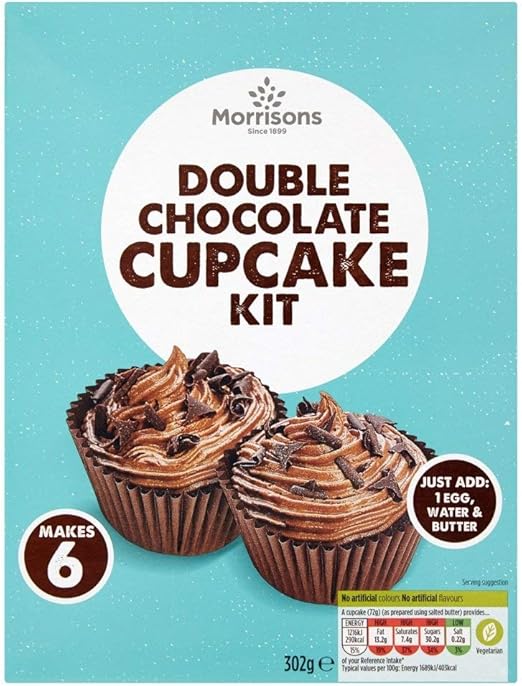 Morrisons Double Chocolate Cupcake Kit 302g Amazon.co.uk Grocery