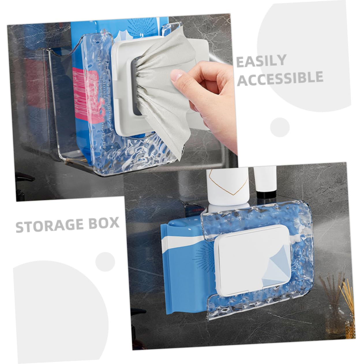 Ciieeo 6 STK Taschentuchbox für die Wand Küchentücherhalter Klopapierhalterung Halter für Badezimmertücher papierhandtuchhalter badzubehör Wischbehälter Küchenrollenhalter das Haustier