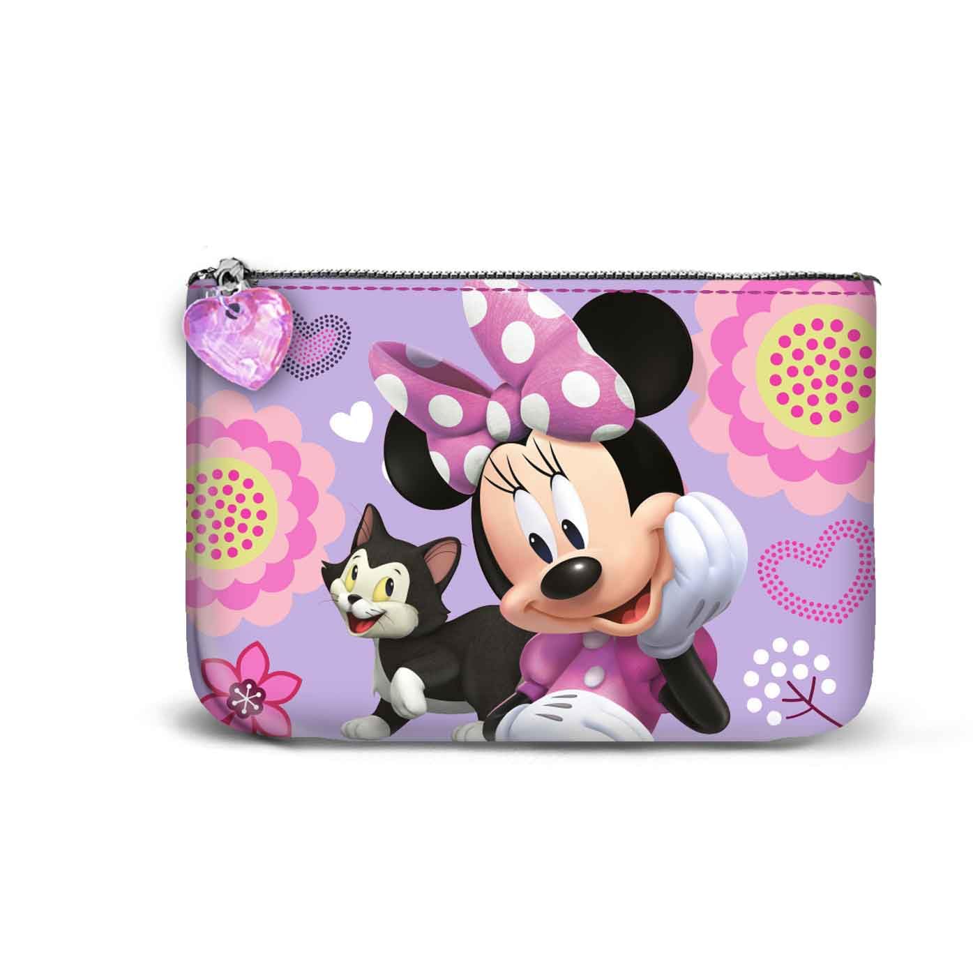 Disney Minnie Mouse Cat-Small Square Coin Purse, Lilac, 13 x 10 cm
