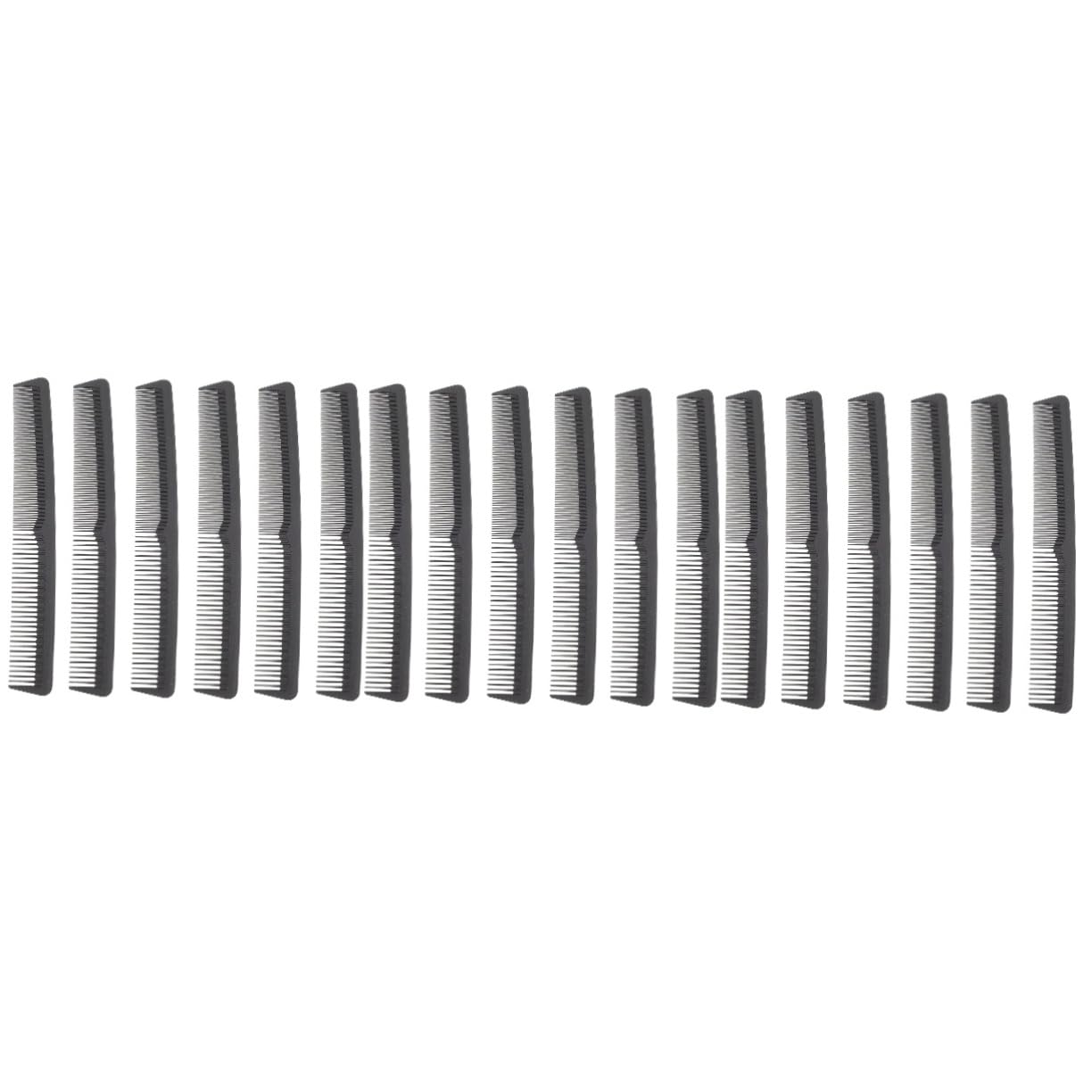 Healeved 18piezas Peines De Doble Diente De Carbono Antiestáticos Para Peluquería De Peines Portátiles Para Estilo y Desenredo Del Cabello