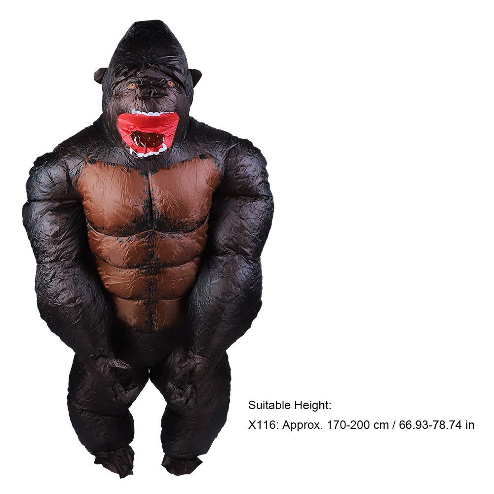 Zunate Costume di Halloween Gonfiabile con Aeratore |Tuta Gonfiabile in Poliestere 190T per Adulti e Bambini, Alimentata a Batteria 120-200 Cm per Festival, Feste, Zoo