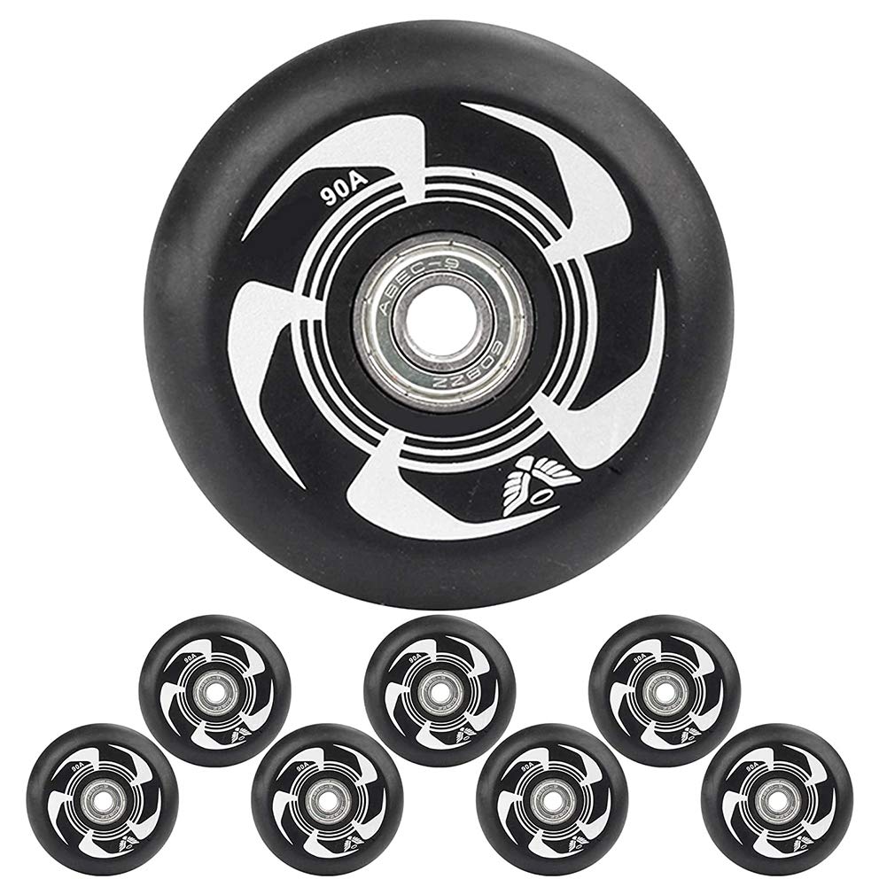 8 Stück Inline-Skate-Rollen mit ABEC-9 Kugellager für Rollschuhlaufen und Hockey