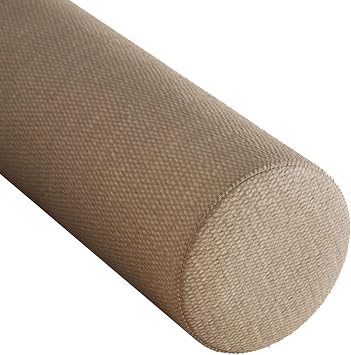 Versatile Cylindrical Neck Pillow,Memory Foam Round Cervical Roll Bolster Pillow, Home Use Comfortable Support Pillow,Removable ,for Bed,Lumbar Legs, Neck,Back and YogaCoffee,10cmx30cm