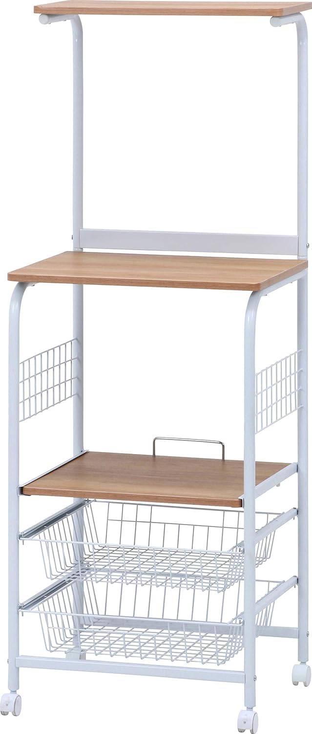 Amazon.co.jp: レンジ台 キッチンラック 幅51.5×奥行41×高さ140.5cm