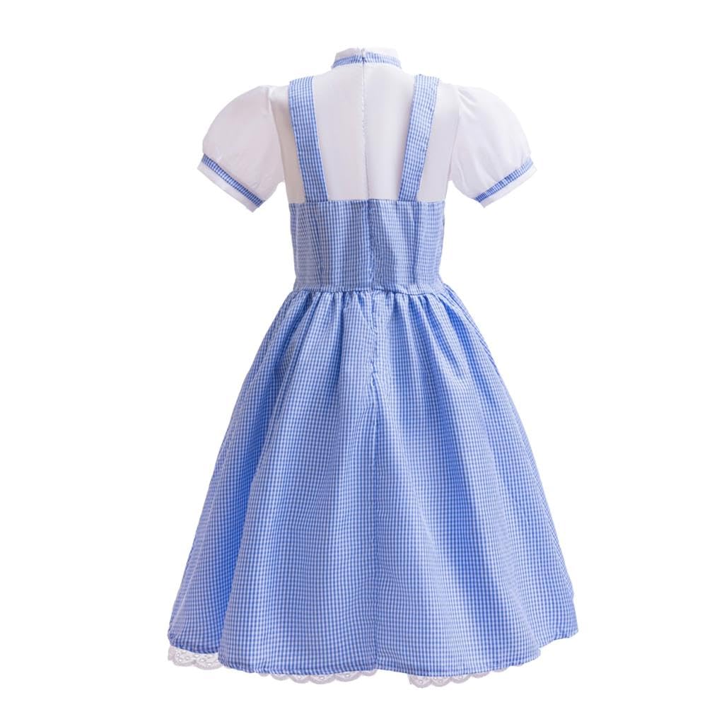 Lito Angels Wizard Book Character Blue Gingham Fancy Dress Up Costume Outfit for Kids Girls Age 4-5 Years - Image 2