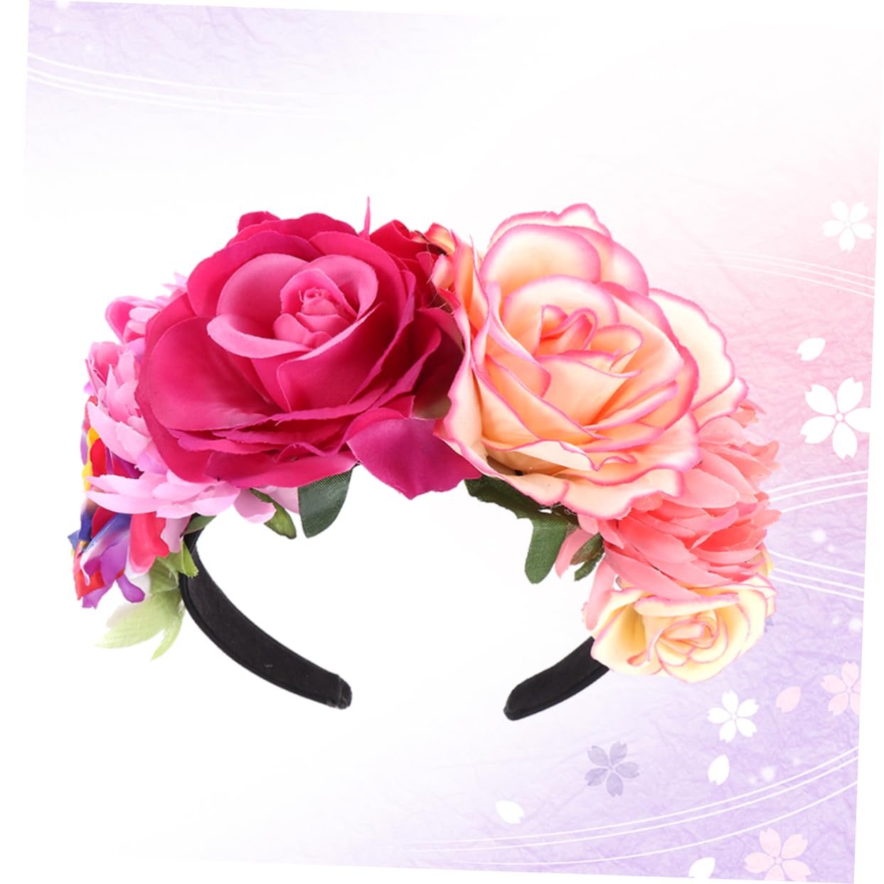 Didiseaon 3piezas Diadema De Flores Artificiales Bohemia Ancha Para Fotografía Vacaciones y