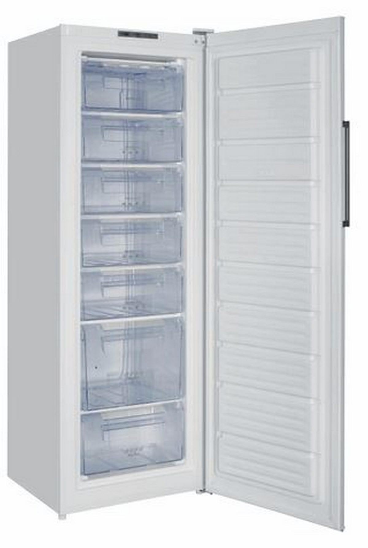 INFINITON Congelador Vertical CV-242L70BED, 242 L, Altura 170 cm, Fast freezing, 5 cajones Freezer box, 2 cajones BigBox de gran capacidad, Puerta Reversible, E, Blanco