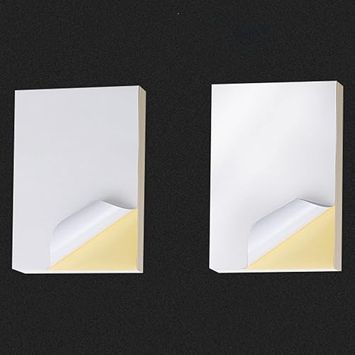 Miniatura 4 de Papel de impresión autoadhesivo, 100 unidades, papel adhesivo imprimible A4, papel adhesivo de acabado práctico mate (100 unidades)