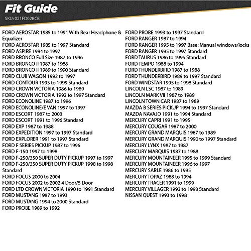 Scosche Fd02Bcb Compatible With 1986-97 Ford Power/Speaker Connectors / Wire Harness For Aftermarket Stereo Installation With Color Coded Wires And Pre-Installed Wire Connectors #TOP1