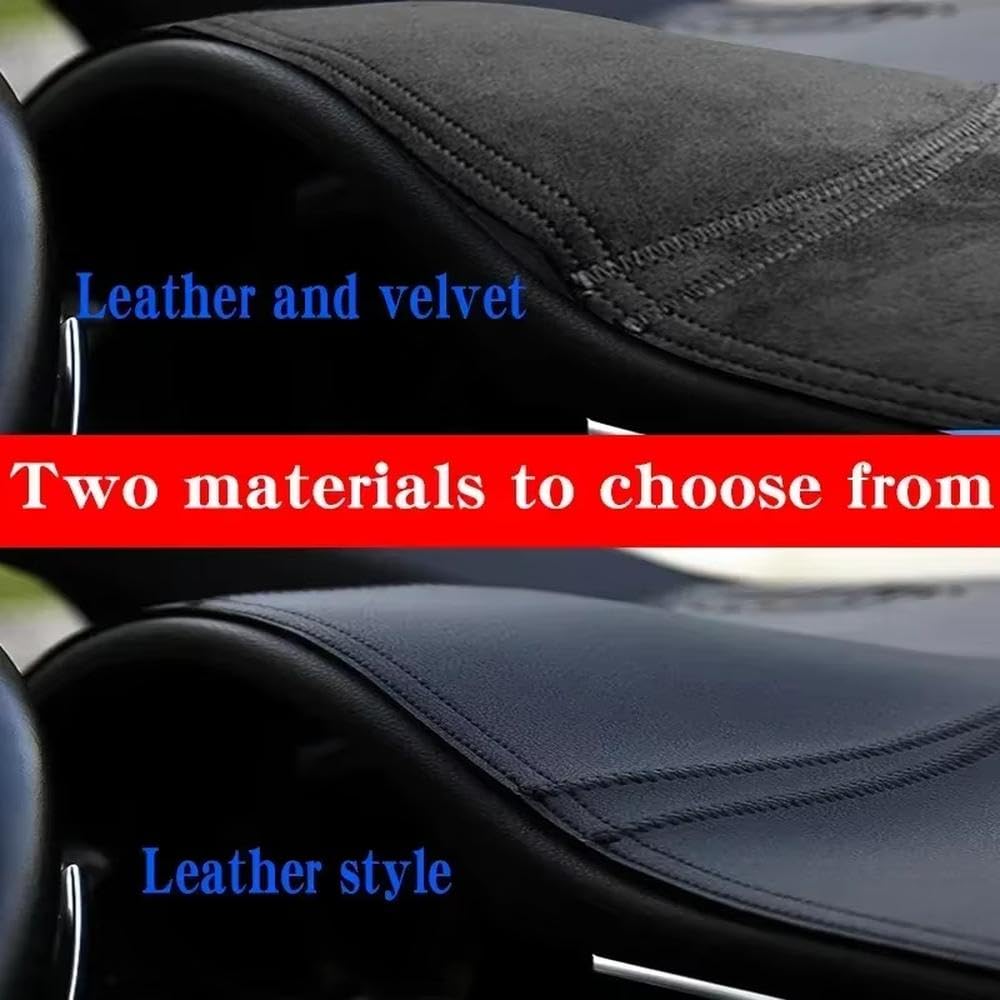 autopartes para Chrysler para Grand para Voyager G4 2001~2007 Cubierta para Salpicadero Coche Alfombrilla para Salpicadero Parasol Lhd Cuero Gamuza(RHD,Black Flannel)