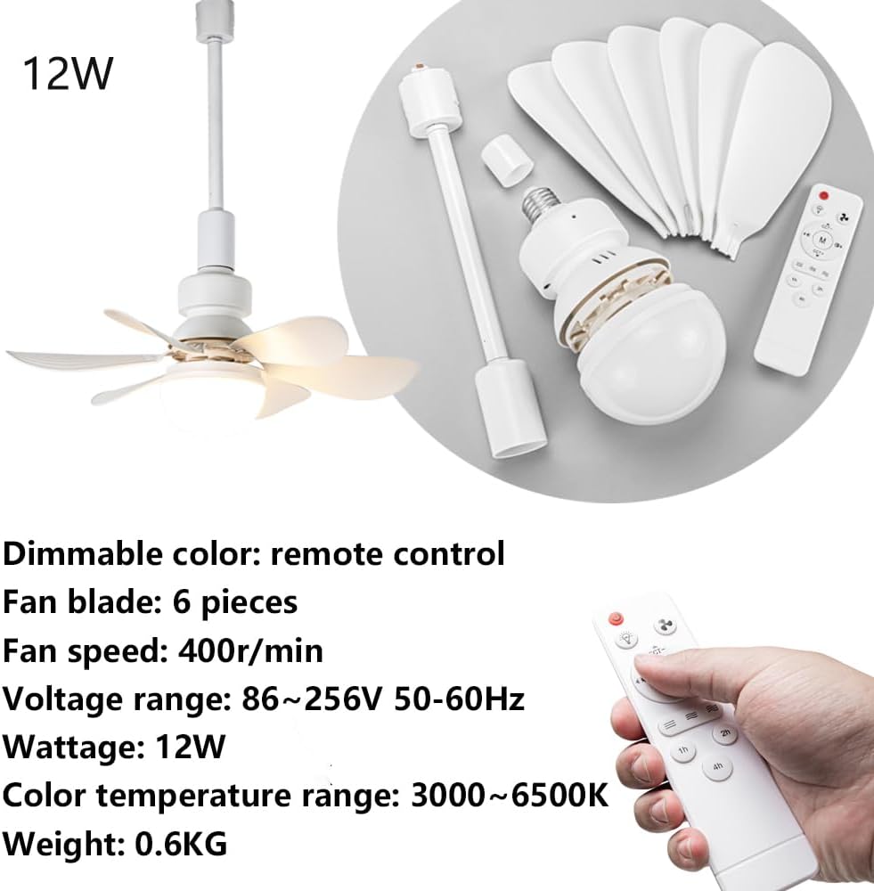 19.2 Inches Height H-Type Track Lighting With Fan Remote Control Dimmable Adjusted Wind Power Modern Design For Living Room Bedroom Kitchen Home