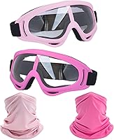 Vista 14 de Gafas de motocicleta, paquete de 2 unidades, para motocross, ATV, motocross, senderismo, protección con 2 unidades de máscara bandana transpirable