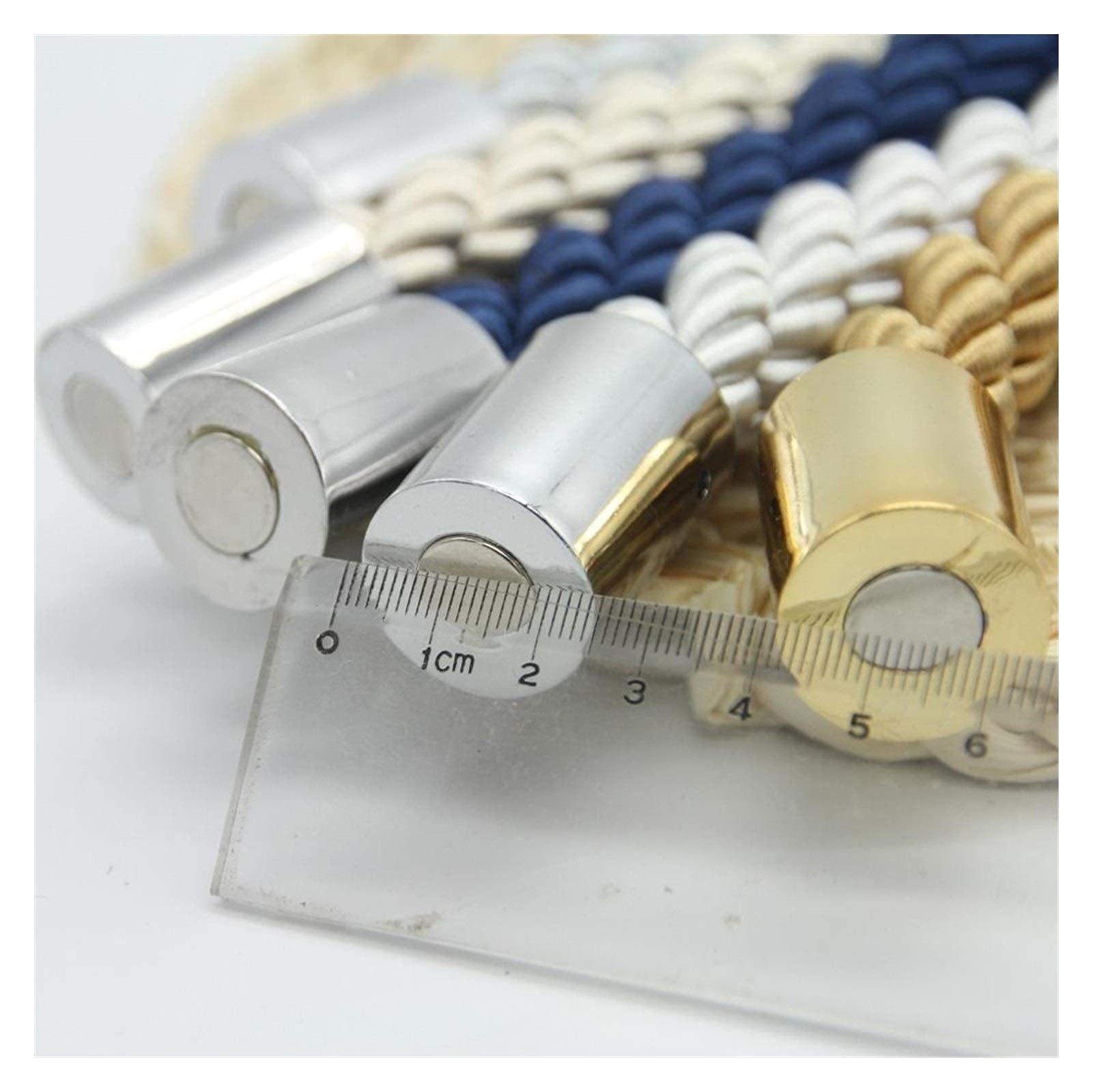 Boucle de Rideau, 2Pc Boucle de Rideau Magnétique Clip Rideau Attaché Corde Simple Boeuf Tendon Rideau Poinçon Gratuit Embrasse Rideau Accessoires Décor À La Maison Pour La Fixation De Rideau (Gris)