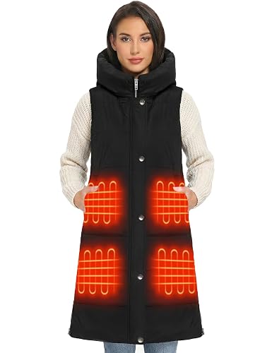 HEEKPEK Long heated vests women 18400mAh product photo (Heated Apparel) — ScooterReviewPro review