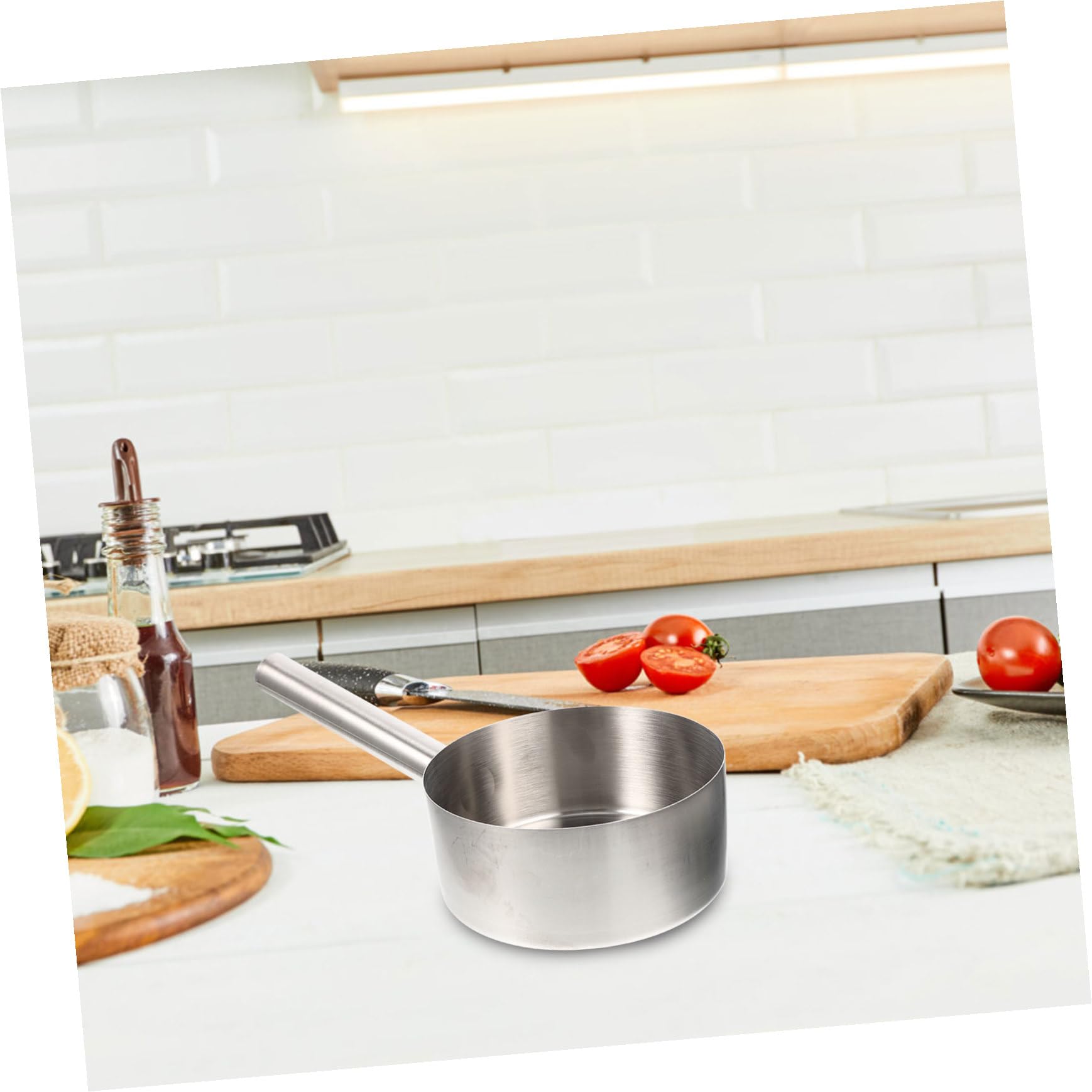 TOYANDONA Cucharón de Acero Inoxidable Engrosado Mango Largo, Diseño Ergonómico para Cocina y Comedores, Adecuado para Servir Agua y Sopas en Casas