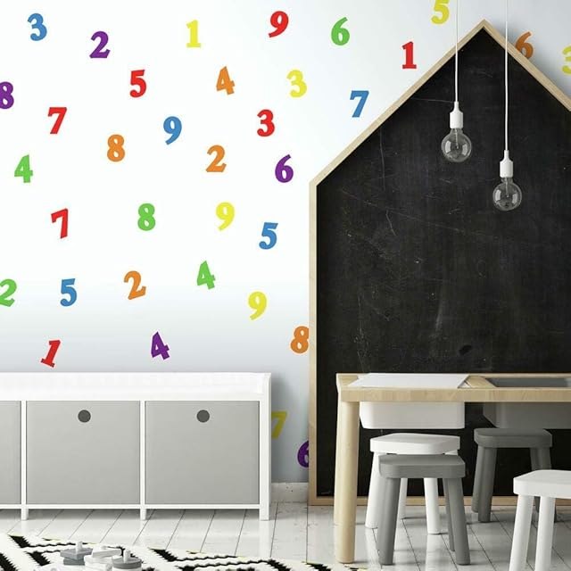 RoomMates RMK1280SCS Repositionable Childrens Wall Stickers - Primary Numbers