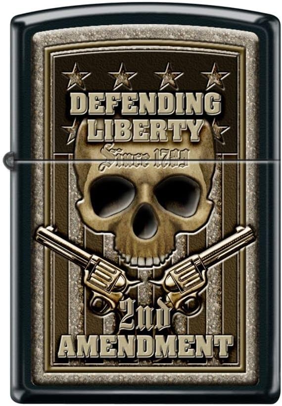 Zippo Lighter-Second Amendment Design Brushed Brass Windproof Lighter #Z5506