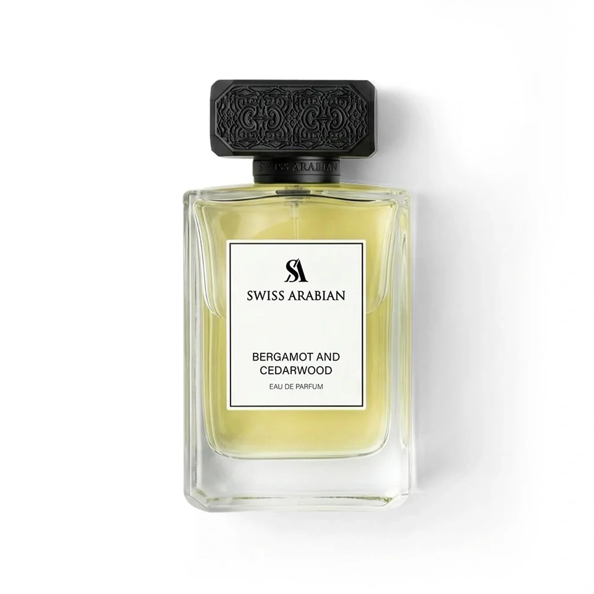 Swiss Arabian Bergamot and Cedarwood - Eau de Parfum for Men 100 ml, una fusione audace di agrumi piccanti e legno terroso, un profumo tonificante e sofisticato