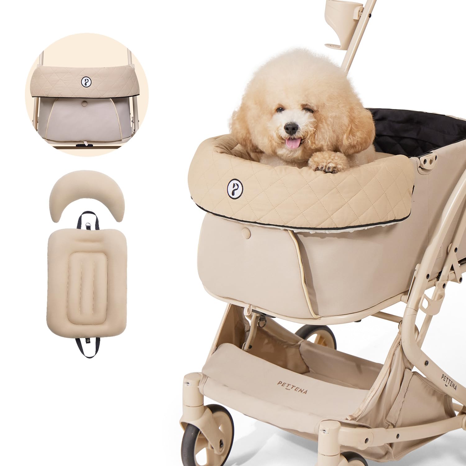 Dog Stroller Cushion & Dog Stroller Mat, Cushion for Dogs & Cats, Ideal Pet Accessories & Pads for Comfortable Rides