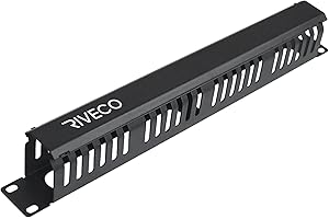 RIVECO 1U Wire Management Solution for Server Cabinets and Racks | 24-Slot...