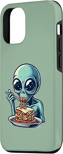 Miniatura 2 de iPhone 14 Pro Funny Alien Eating Lasagna Case