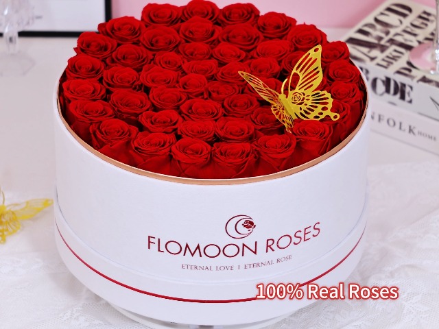 Amazon.com: Flomoon Preserved Roses 47-Piece Real Forever Flowers