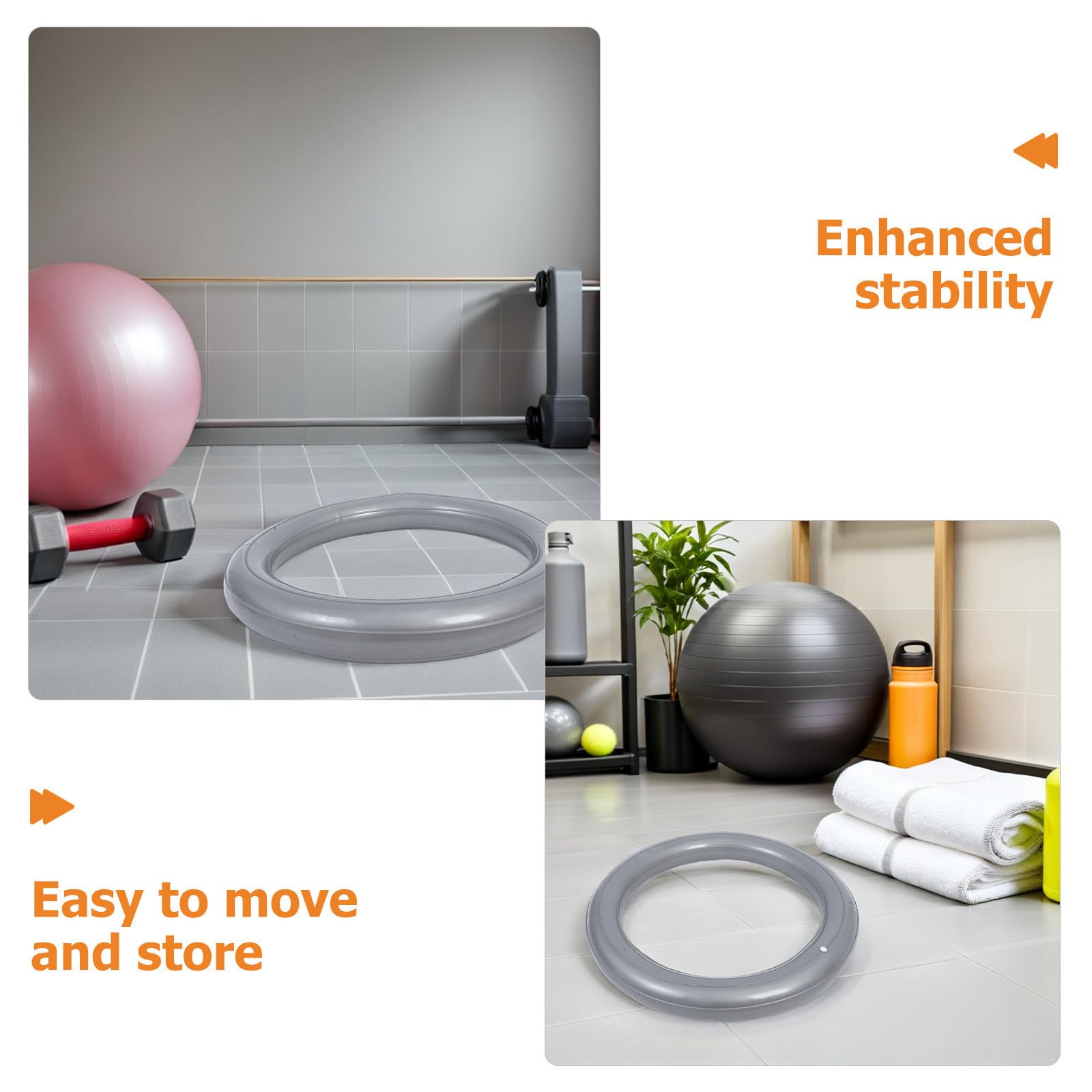 Ciieeo 2 Stück Yogaballhalter aus PVC mit Rutschfester Platzsparender Basis für Gymnastikball und Sitzball im Büro und Zuhause
