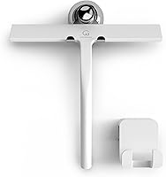 Vista 1 de GÜTEWERK Escobilla de ducha para puertas de vidrio, escobilla de silicona para ventanas, baño y limpieza de vidrio, color blanco, 9 pulgadas