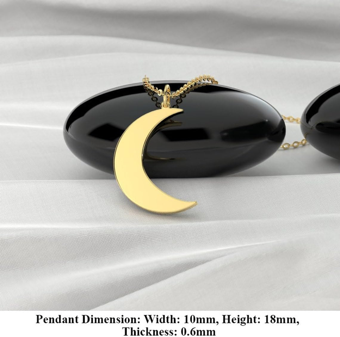 Gold Plated Crescent Moon Necklace - Dainty Celestial Jewelry for Women - Minimalist Lunar Pendant - Elegant Gold Plated Everyday Necklace - Image 7