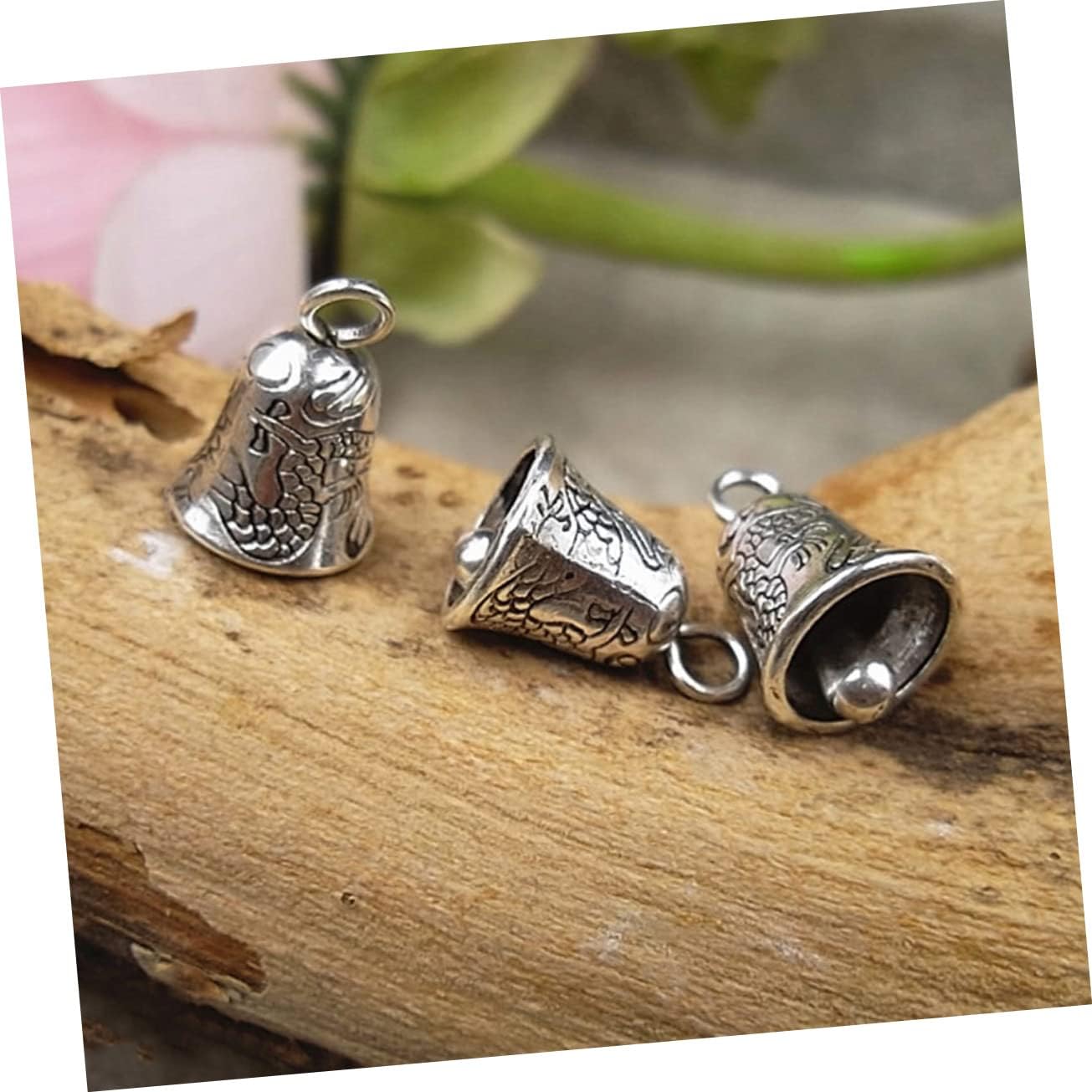 50pcs Silver Alloy Decorative Bells for DIY Jewelry Making