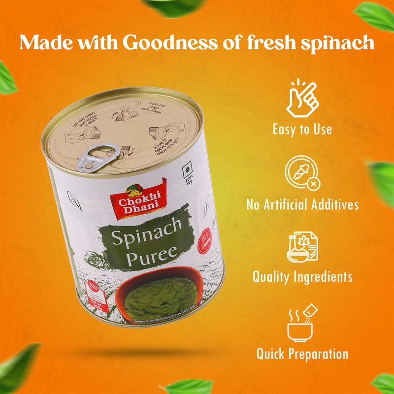 Chokhi Dhani Spinach Puree | Fresh, Thick and Natural - 800g - Image 4 thumbnail