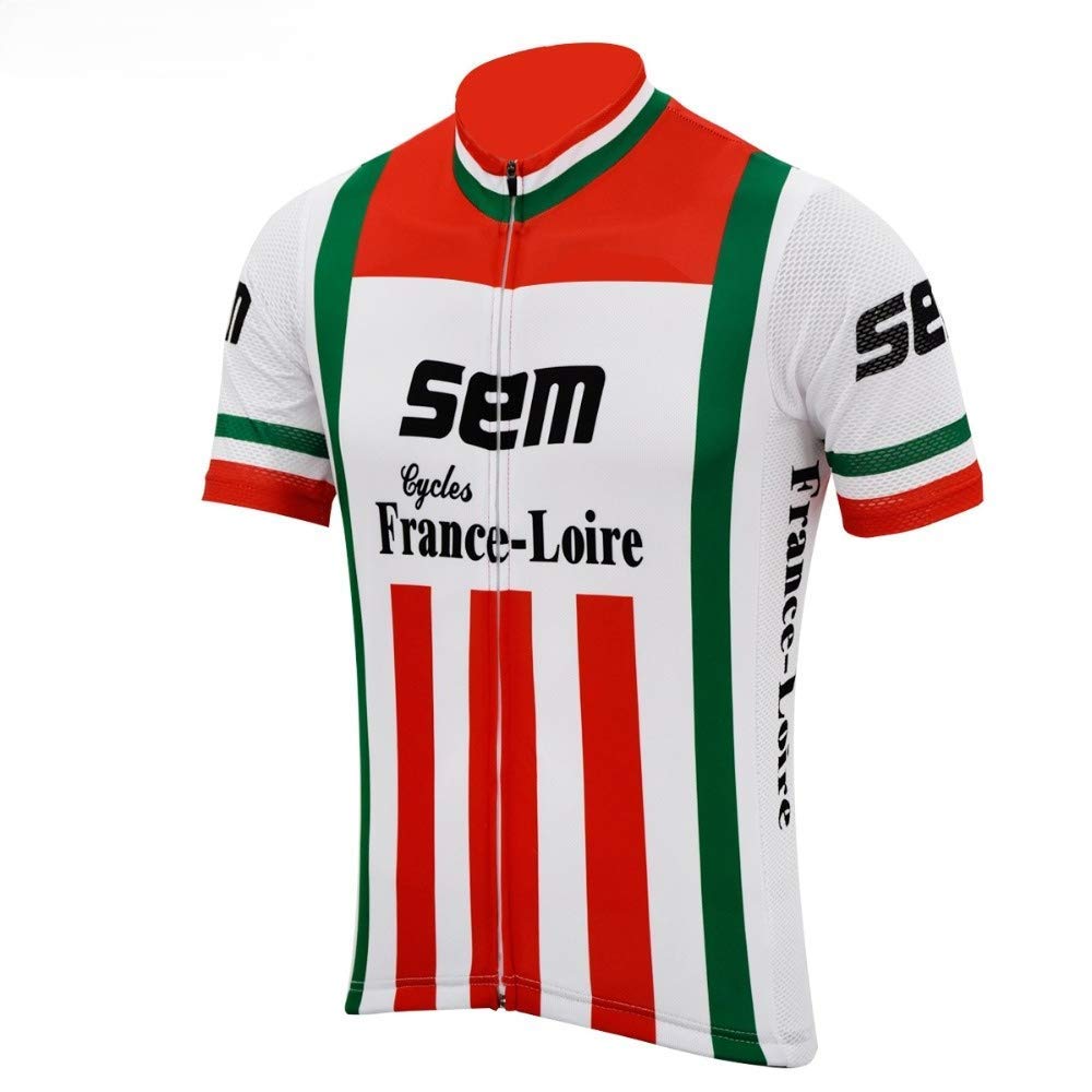 16 Style Retro Cycling Jerseys Summer Short Sleeve Bike Wear Red White Pink Black Jersey Road Jersey Cycling Clothing Braetan (Style photos2,XXL)