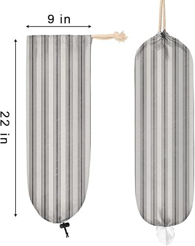 Miniatura 2 de Soporte para bolsa de plástico negro para montaje en pared, organizador de bolsas de basura reutilizable, lavable, dispensador de almacenamiento de